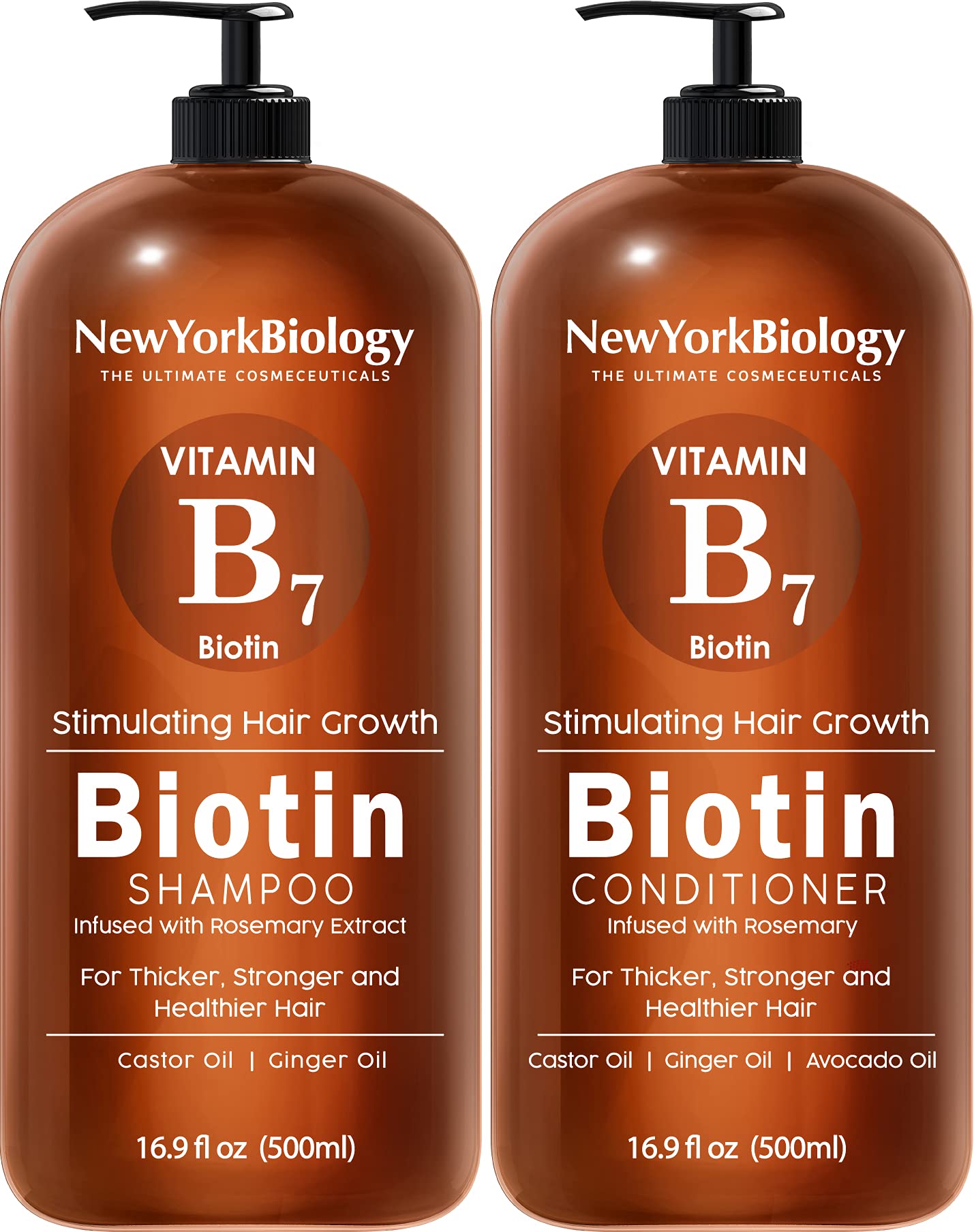 New York Biology biotin shampoo bottle front for enhanced scalp care and hair growth support