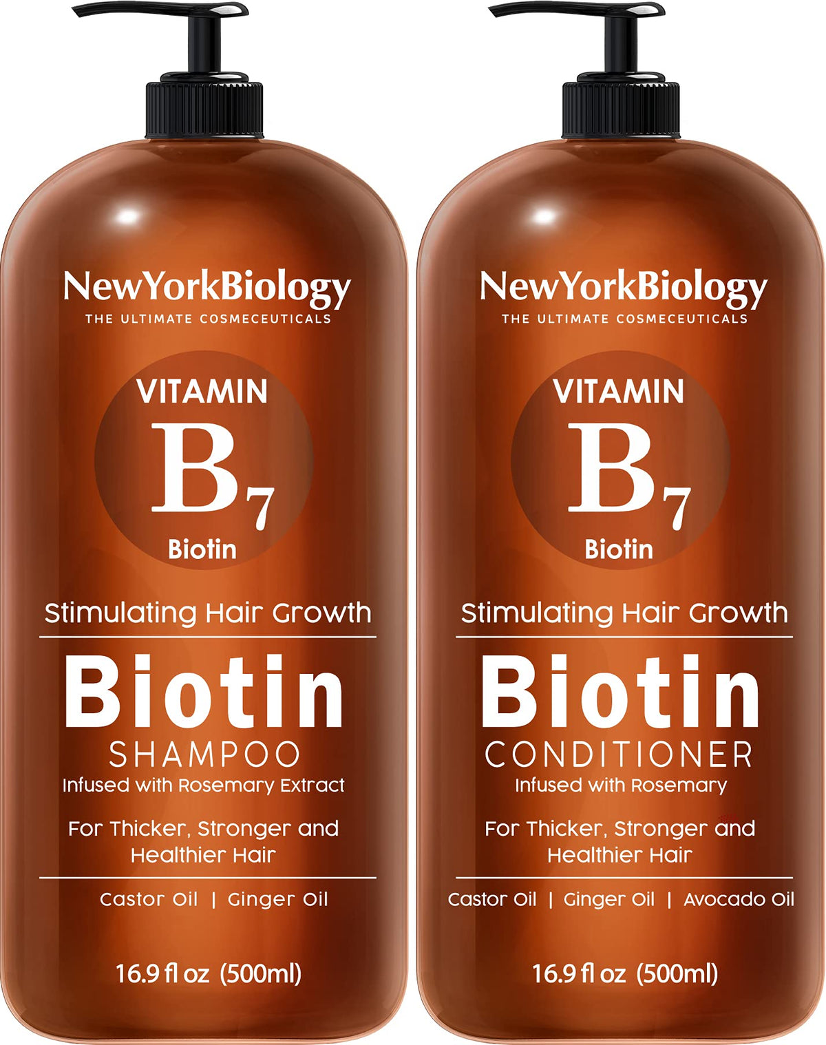 New York Biology biotin shampoo bottle front for enhanced scalp care and hair growth support