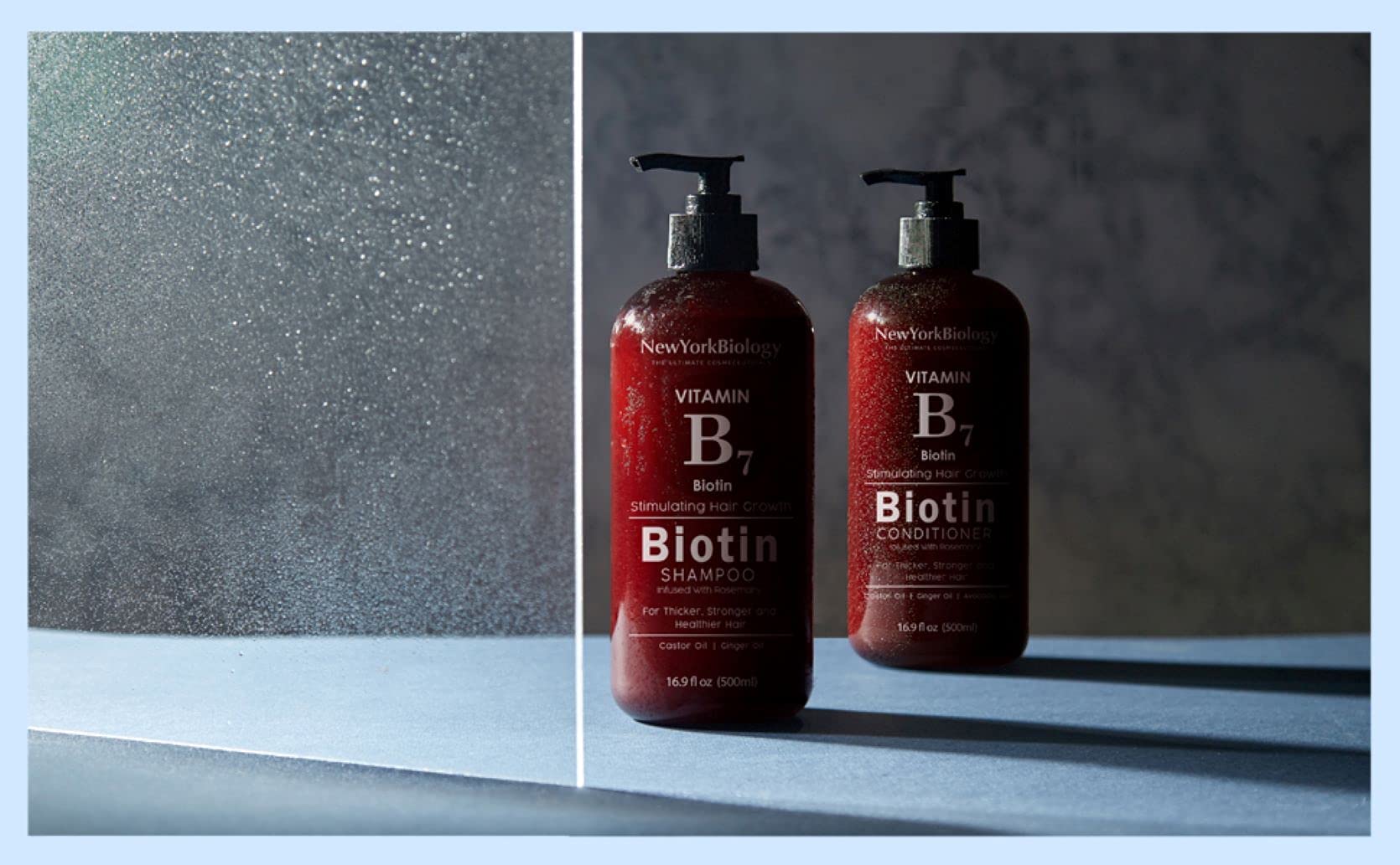 New York Biology Biotin Shampoo after-use hair looks clean, hydrated, and fuller