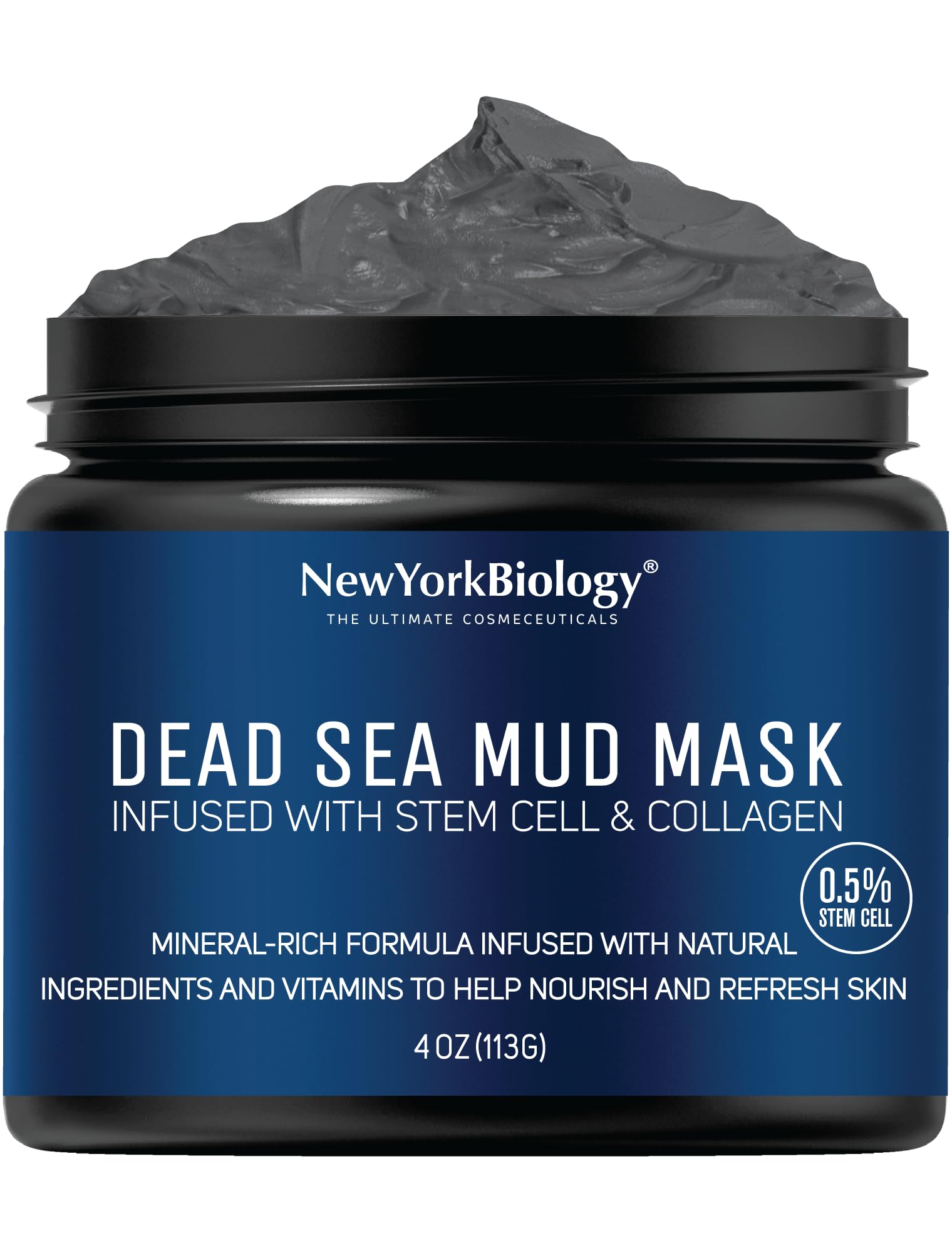 New York Biology Dead Sea Mud Mask on clean face, refining pores and delivering spa-like clarity.