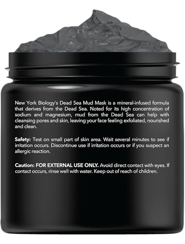 New York Biology Dead Sea Mud Mask texture shows purifying mud for pores.