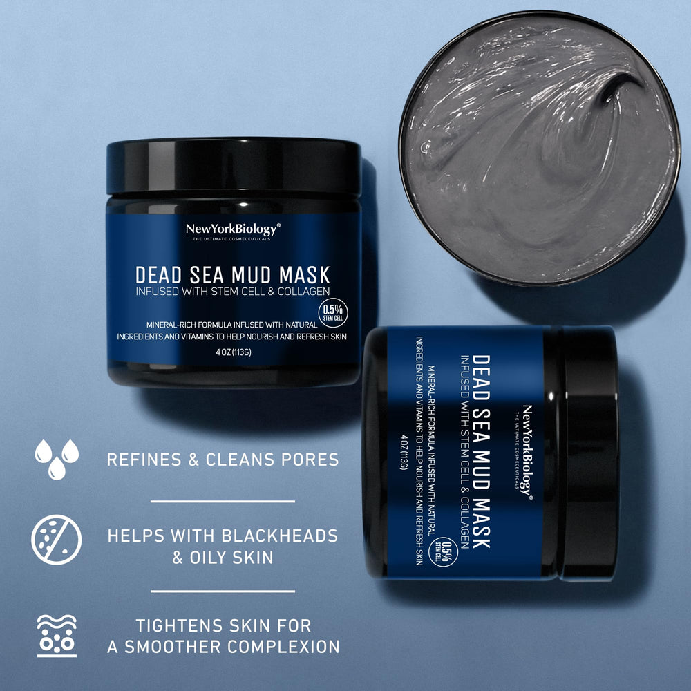 New York Biology pore-refiner texture close-up showing smoother skin potential.