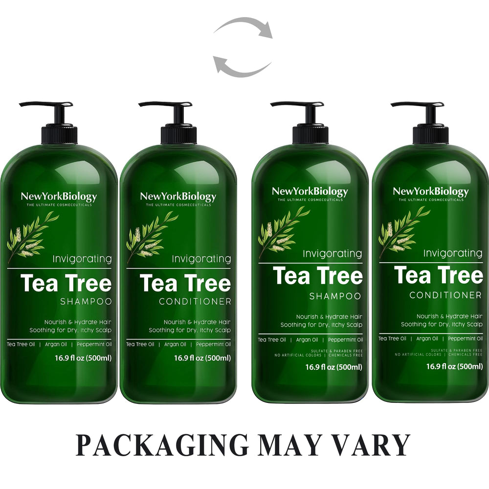 New York Biology Tea Tree Conditioner close-up shows silk-glow conditioning.