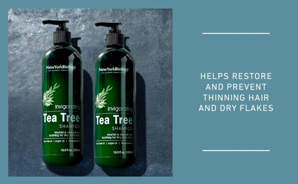 New York Biology Tea Tree Conditioner packaging and typography detail