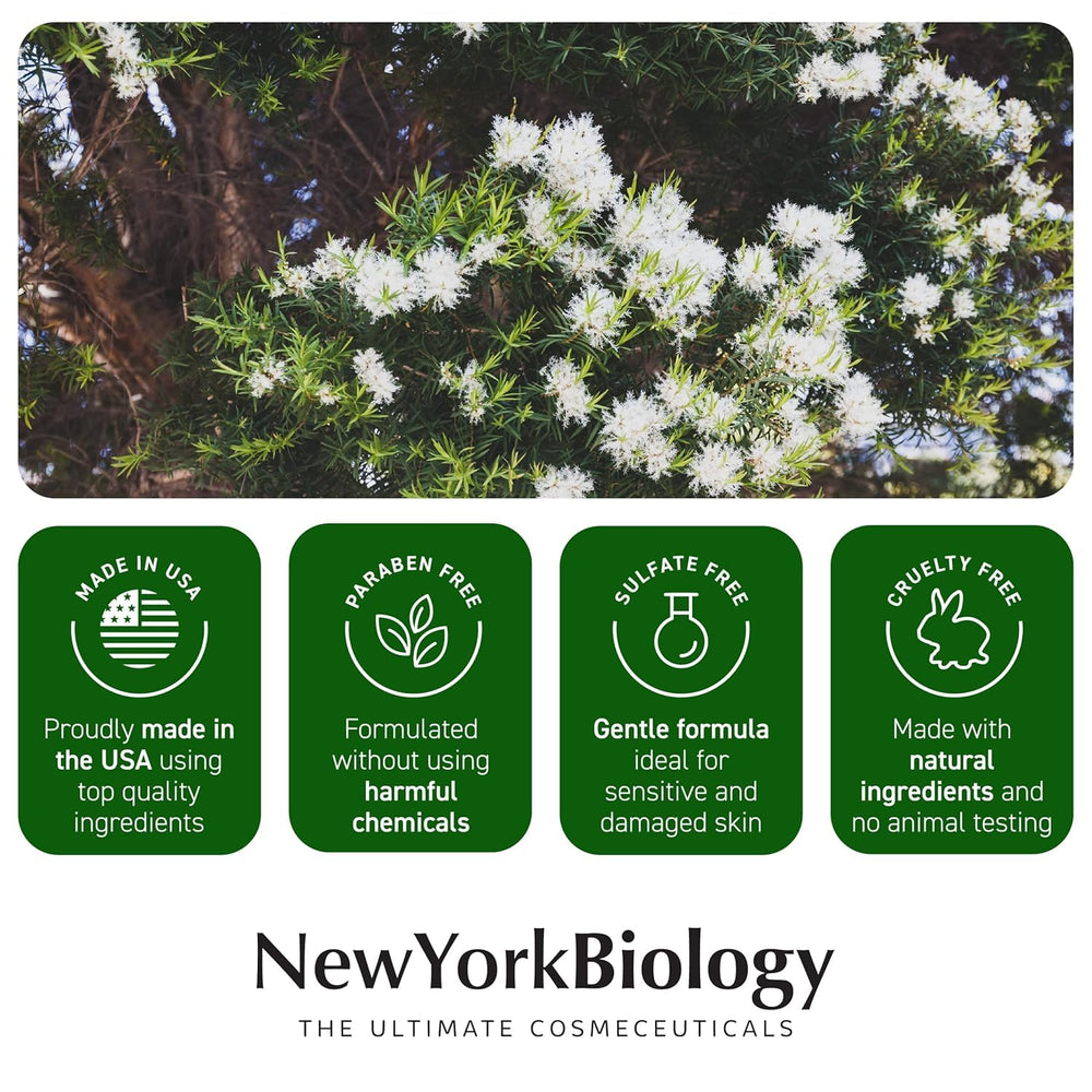 New York Biology Tea Tree Oil Foot Cream targets common foot concerns.