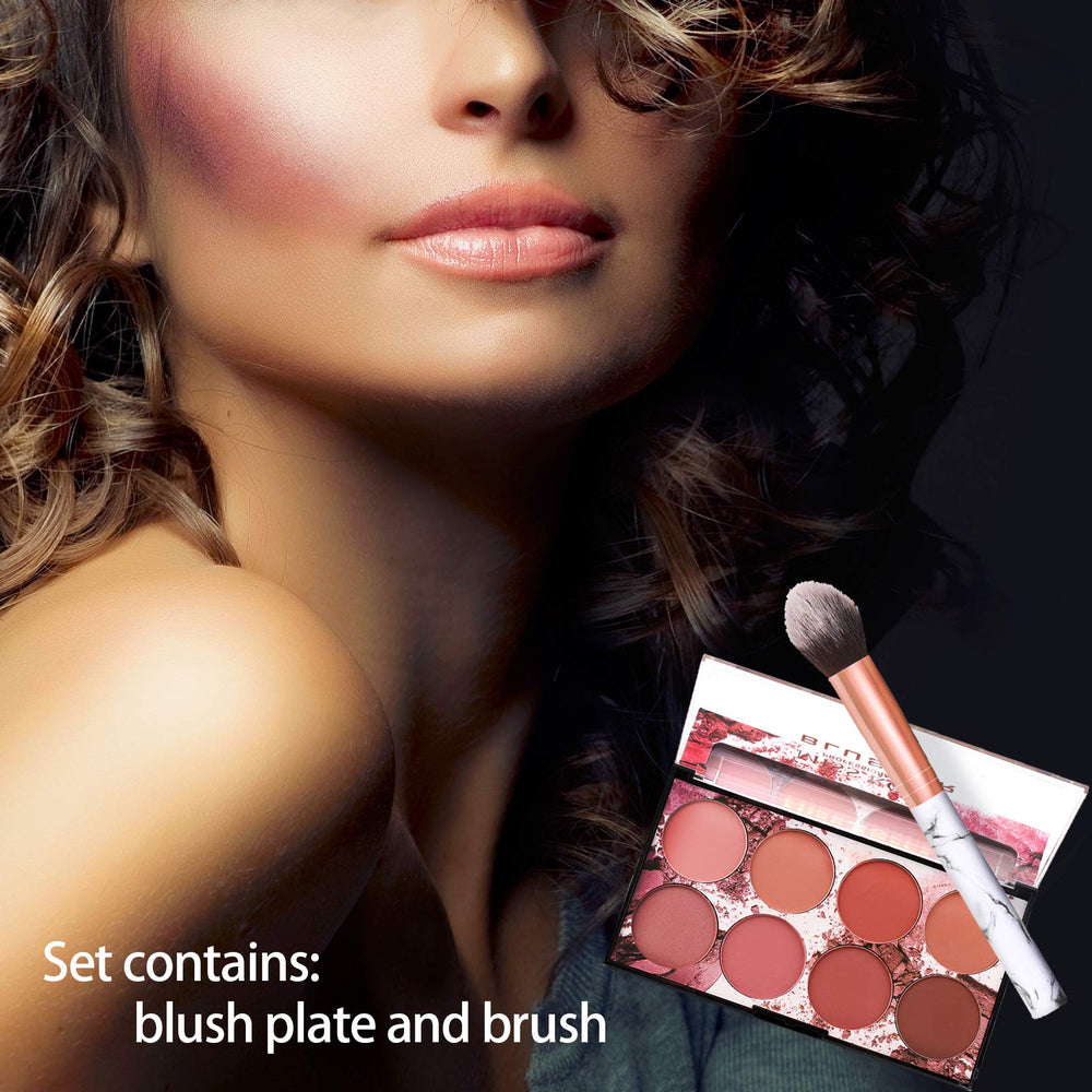 NewBang 8 Colors Blush Palette closed compact showing portable design