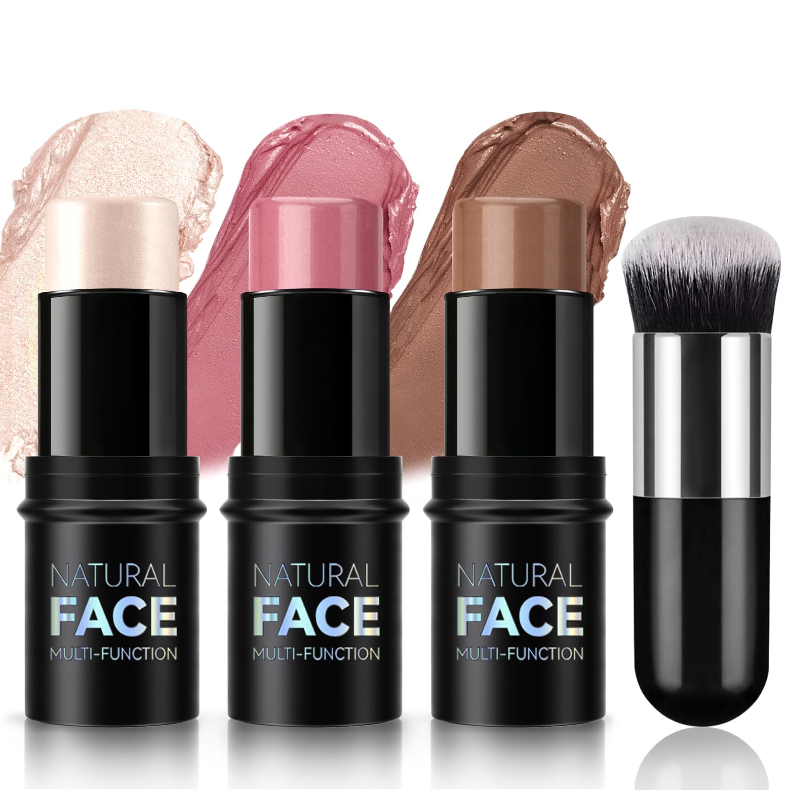 NewBang blush stick rose swatch shows natural glow for day-to-night looks
