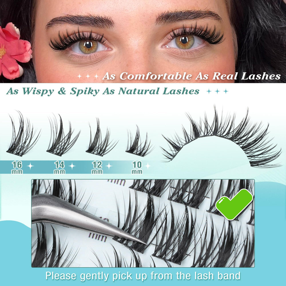 Newcally cluster lashes kit bond and seal demonstrates 48 hour hold potential