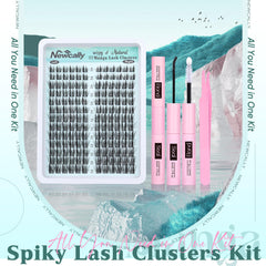 Newcally cluster lashes kit closeup lashes highlights lightweight synthetic fibers for comfortable wear