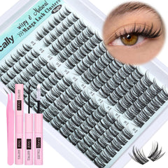 Newcally cluster lashes kit packaging shows compact at-home lash upgrade