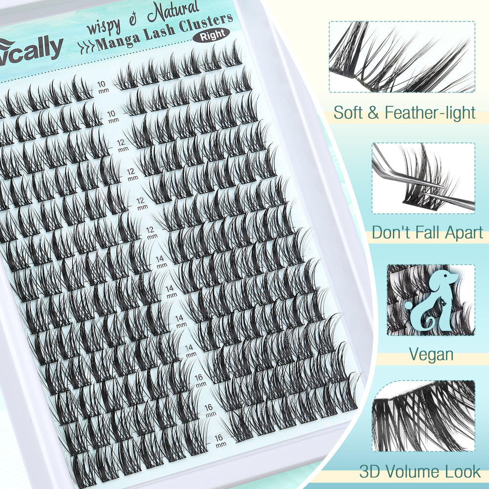 Newcally cluster lashes kit tweezers shown for precise cluster placement