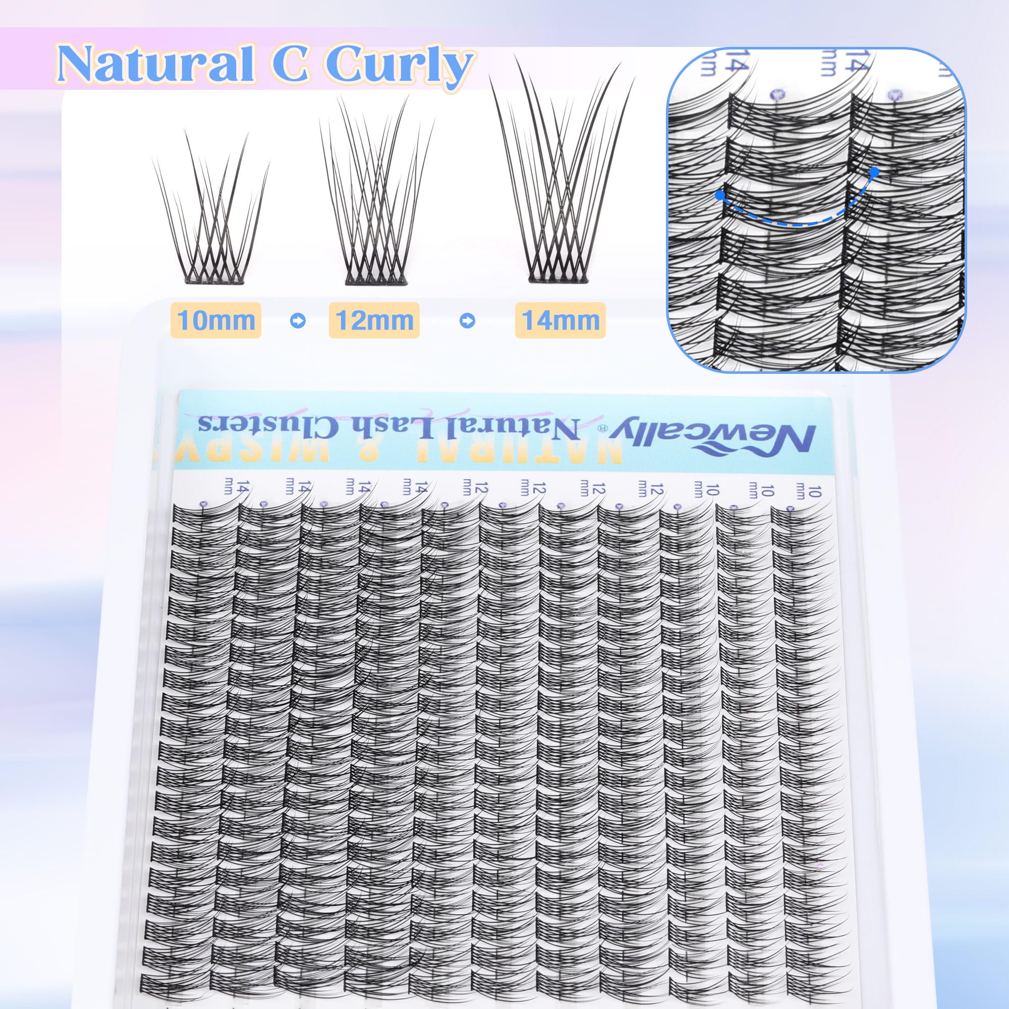 Newcally cotton lash band offers comfortable wear all day.