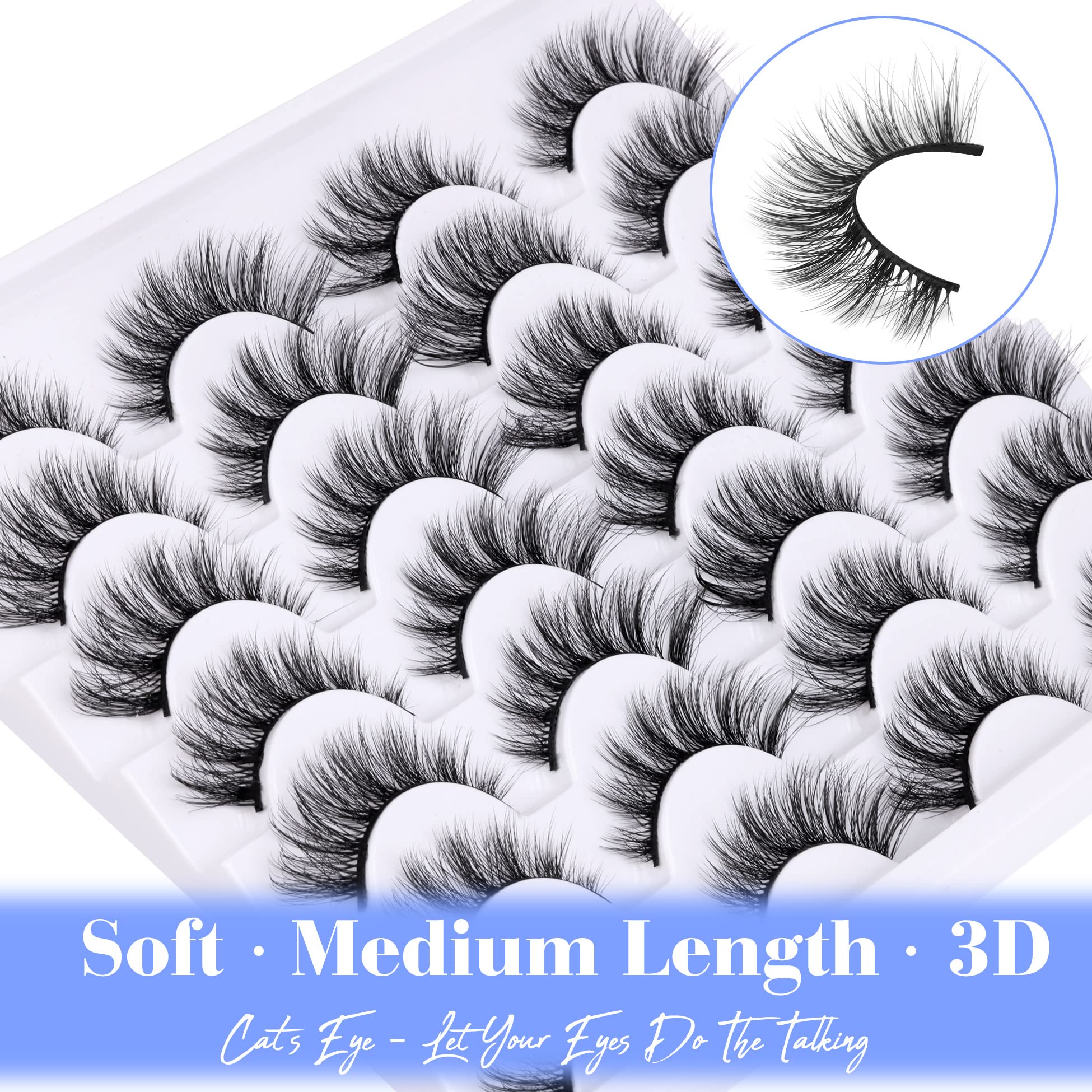 Newcally flexible cotton band lashes for comfortable all-day wear