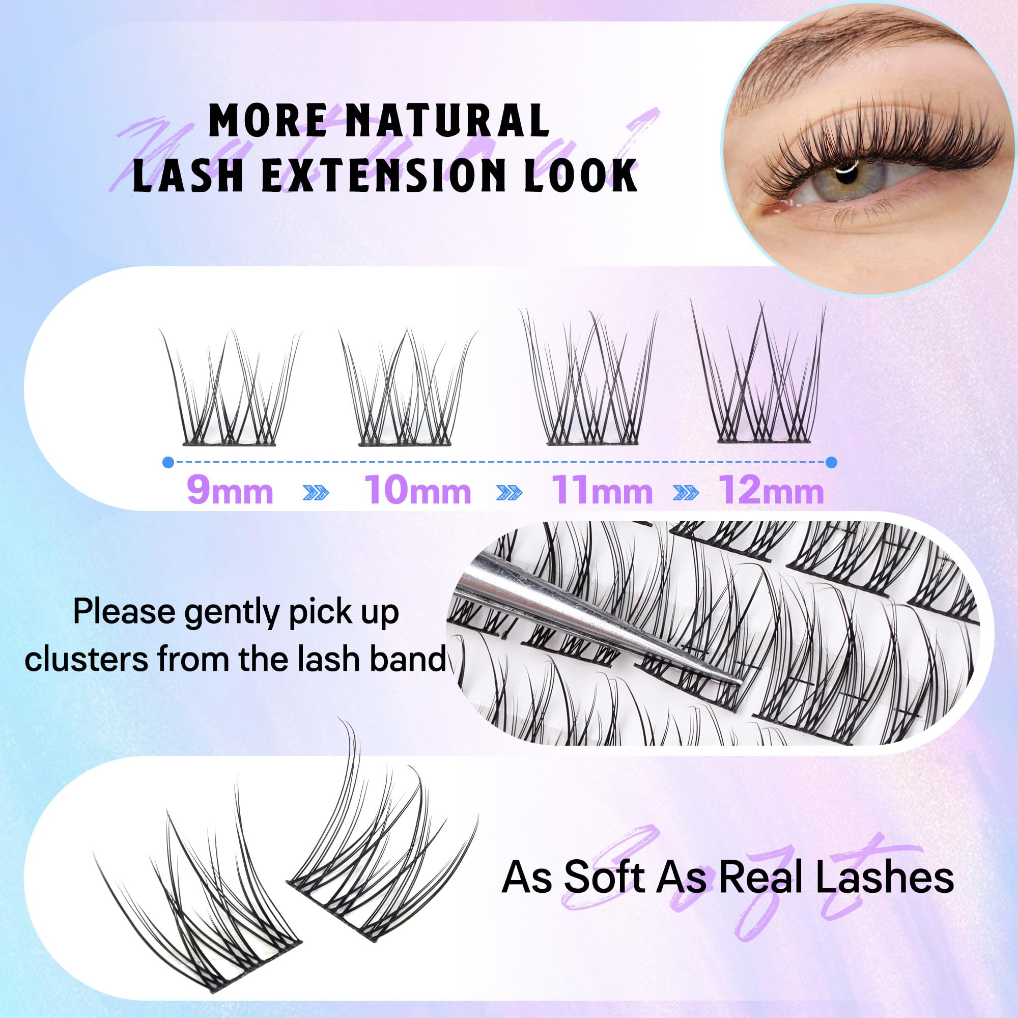 Newcally Lash remover in action for easy, residue-free removal.