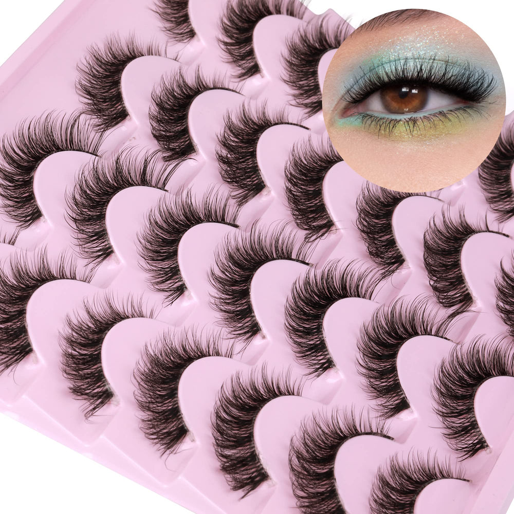 Newcally Lashes mink false eyelashes 3D volume full lashes for dramatic eyes