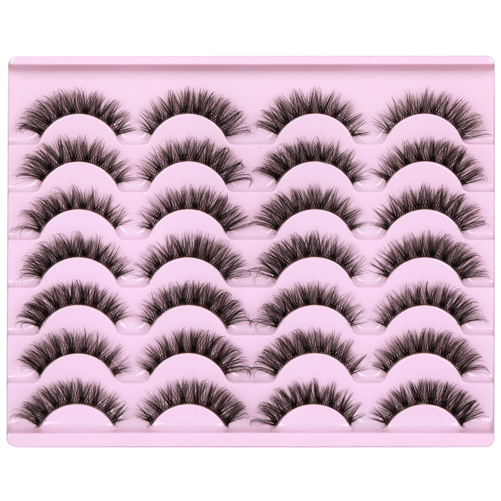 Newcally Lashes mink false eyelashes cat-eye style defines eyes