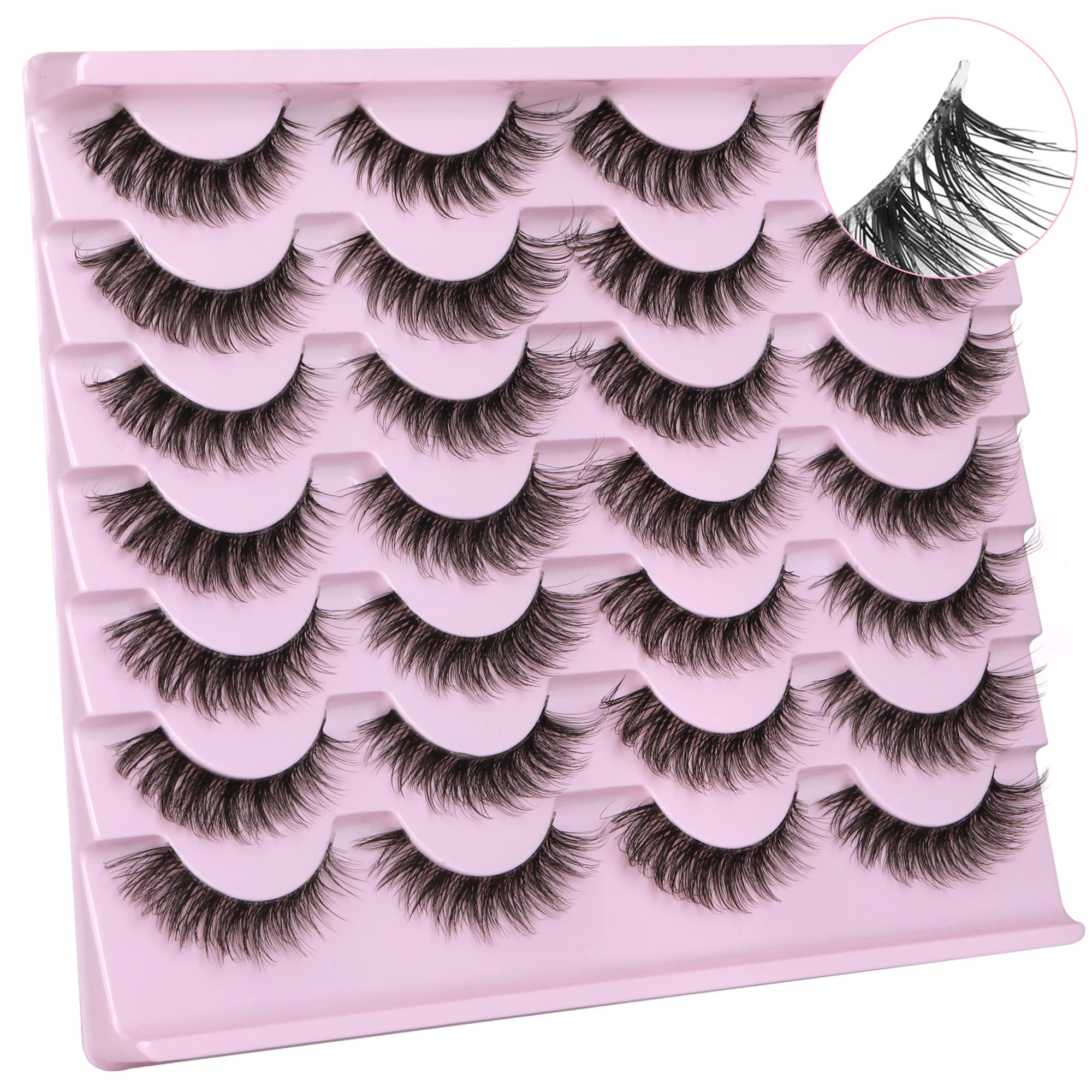 Newcally Lashes mink false eyelashes pack 14 pairs for variety and reuse