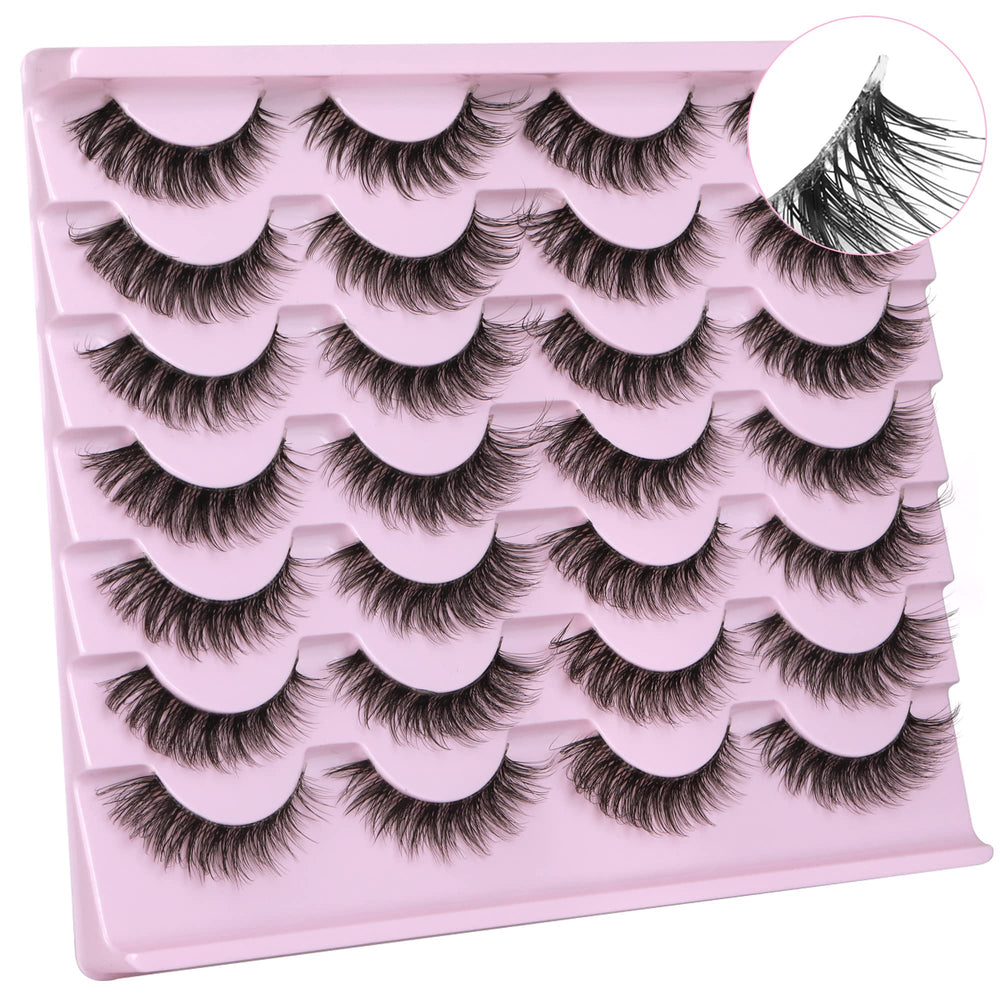Newcally Lashes mink false eyelashes pack 14 pairs for variety and reuse