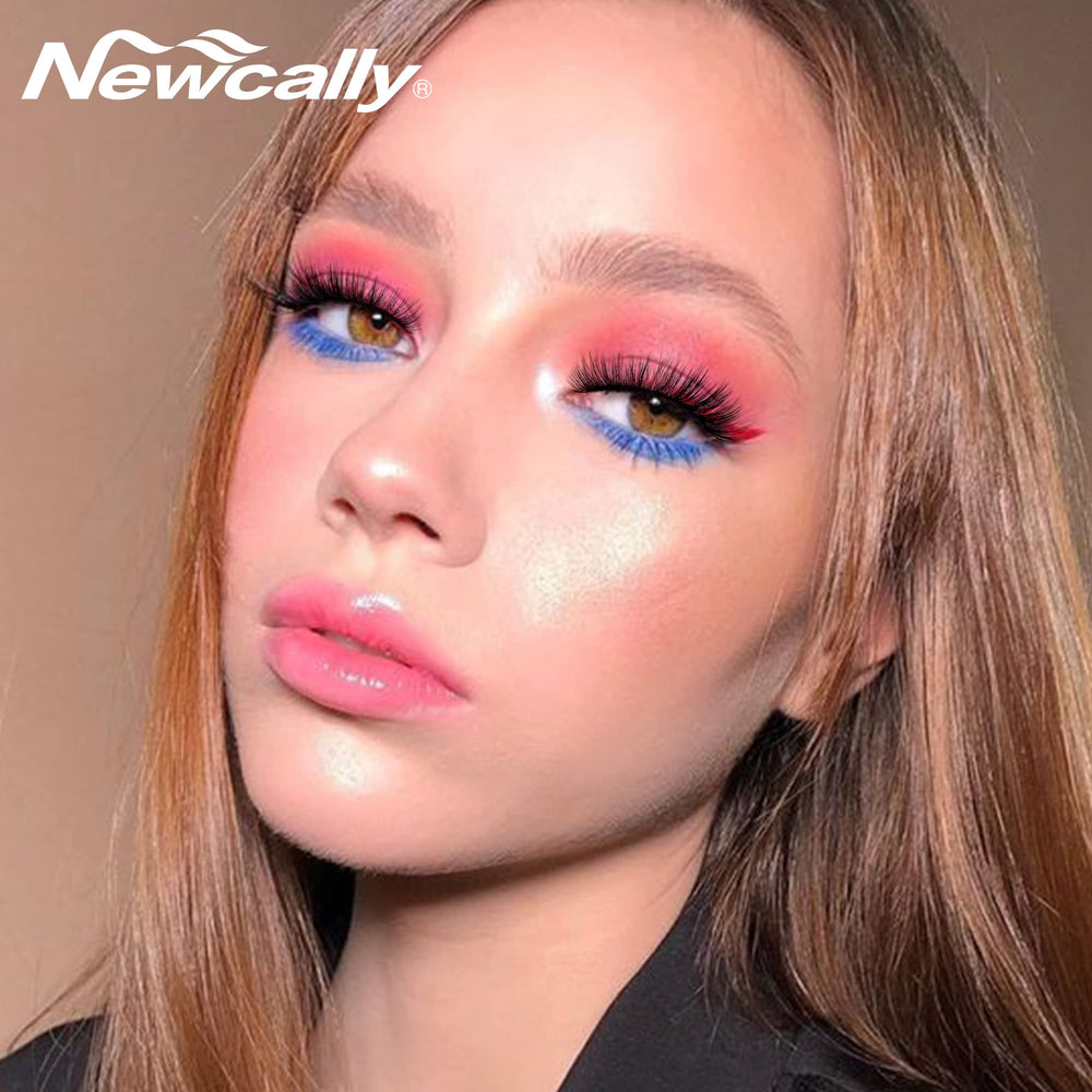 Newcally Lashes mink false eyelashes ultra-thin fibers feather-light feel