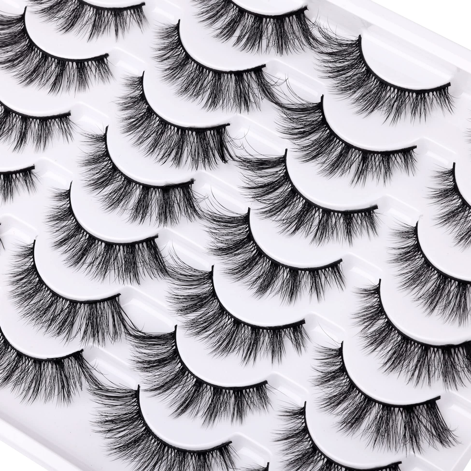 Newcally lashes opened for display highlighting natural volume and soft texture