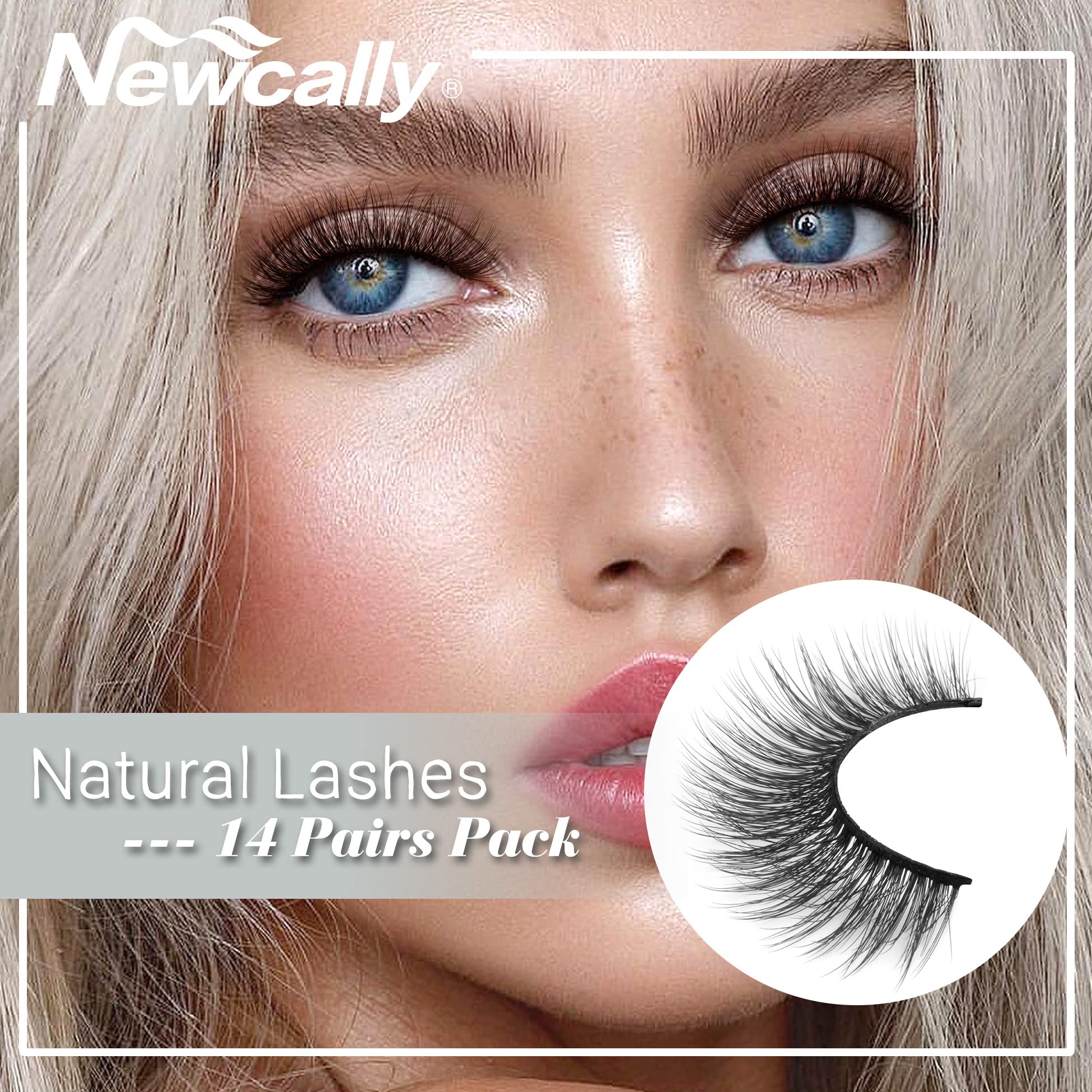 Newcally Lashes pack includes 14 pairs for versatile styling