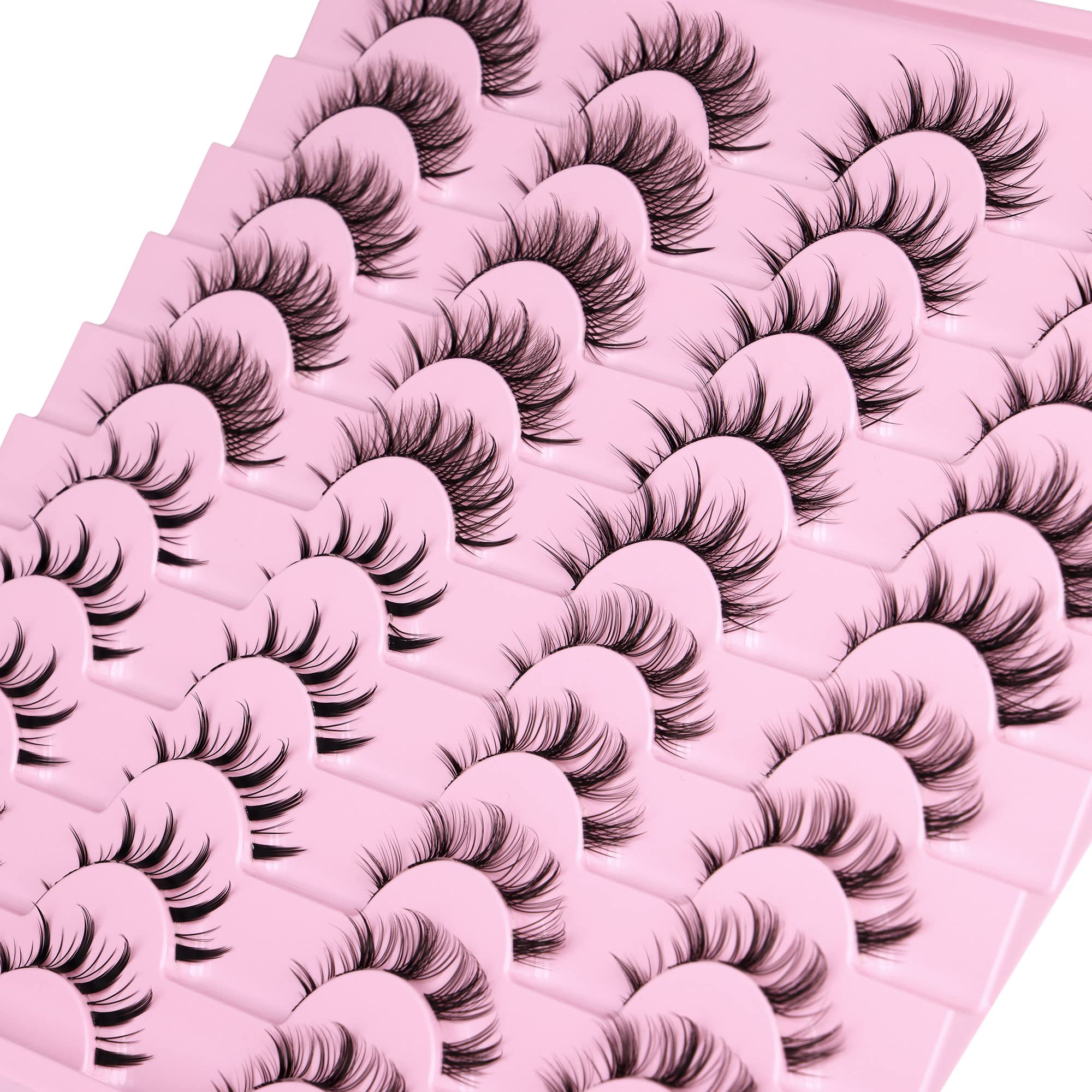 Newcally manga lashes natural look for wider, awake eyes.