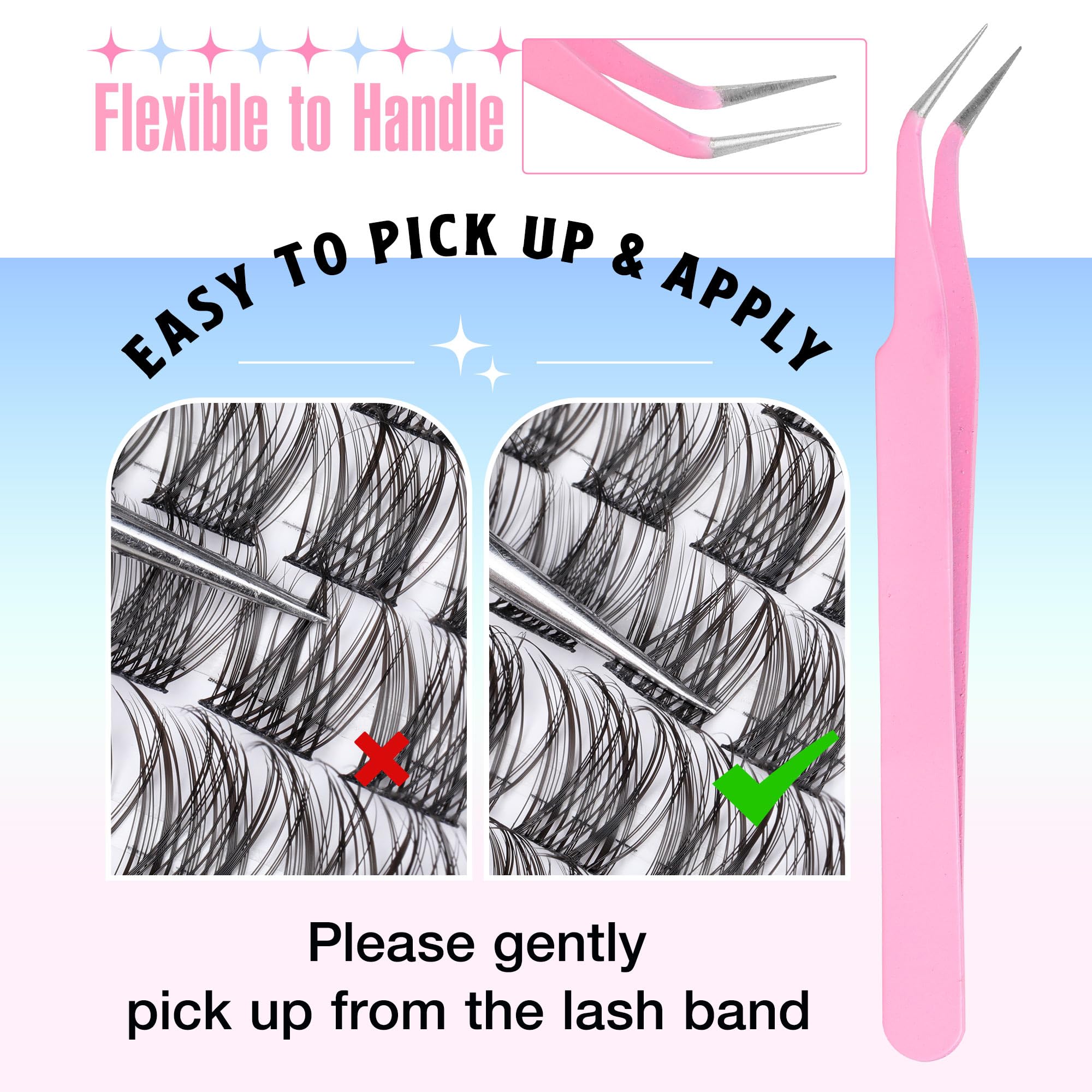 Newcally soft 0.07D PBT fiber feels feather-light on lashes