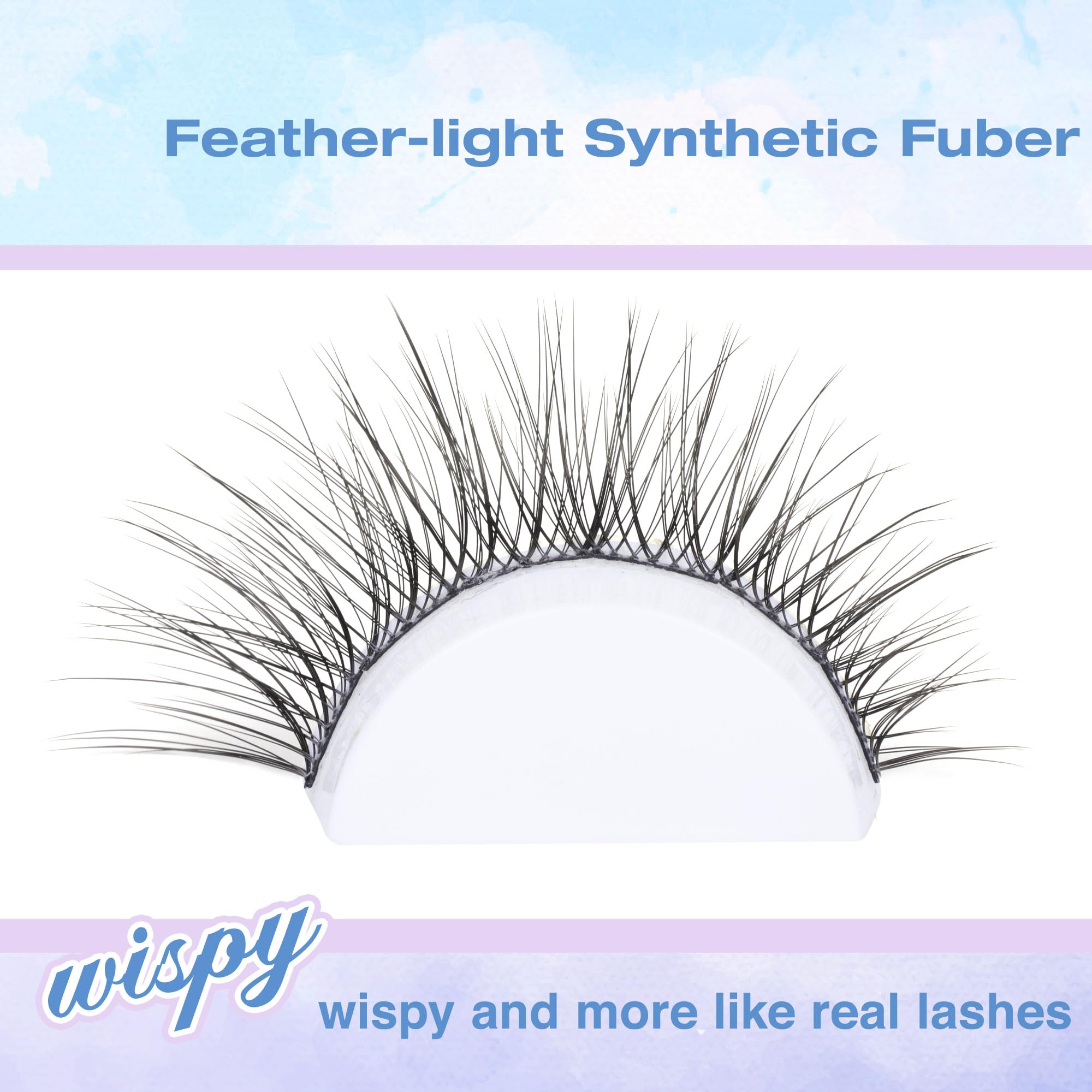 Newcally soft weightless fiber mimics natural lashes for comfortable all day wear