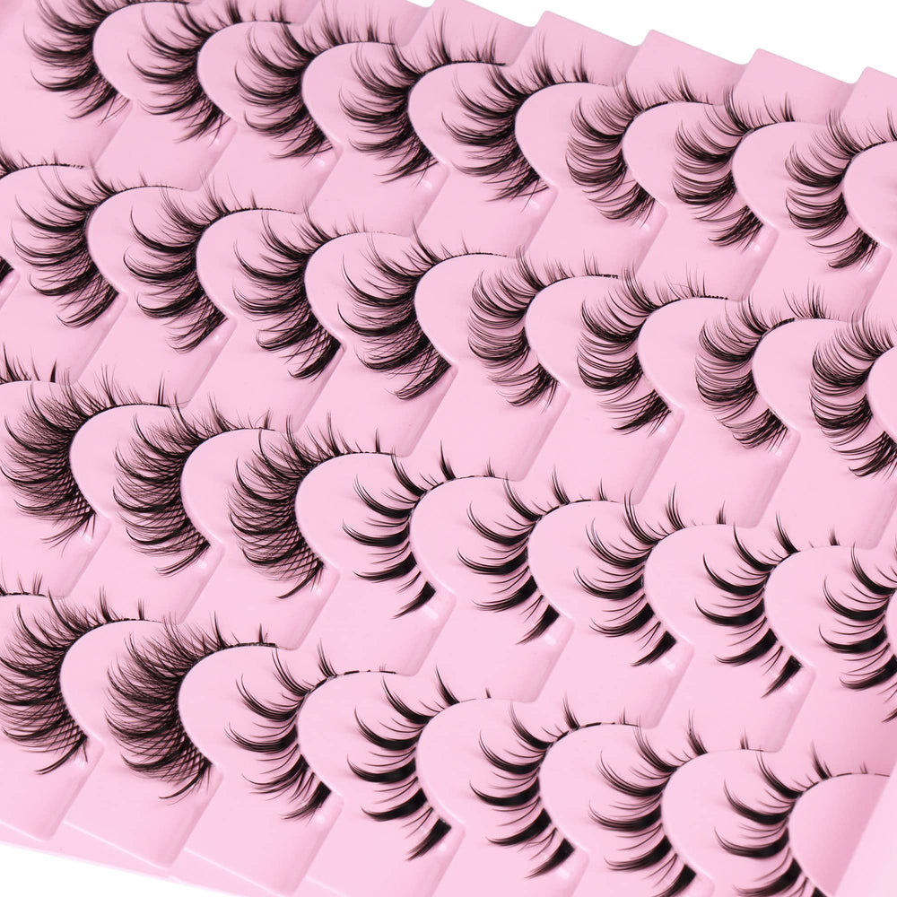 Newcally vegan false eyelashes crafted from synthetic fibers.