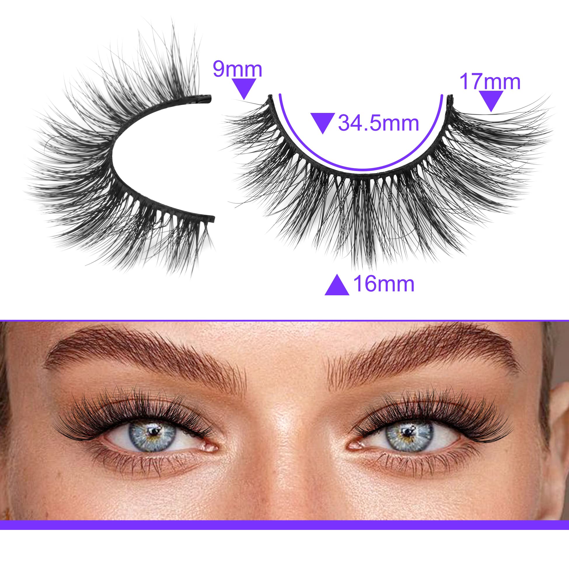 Newcally vegan synthetic fibers lashes ideal for cruelty-free beauty routines