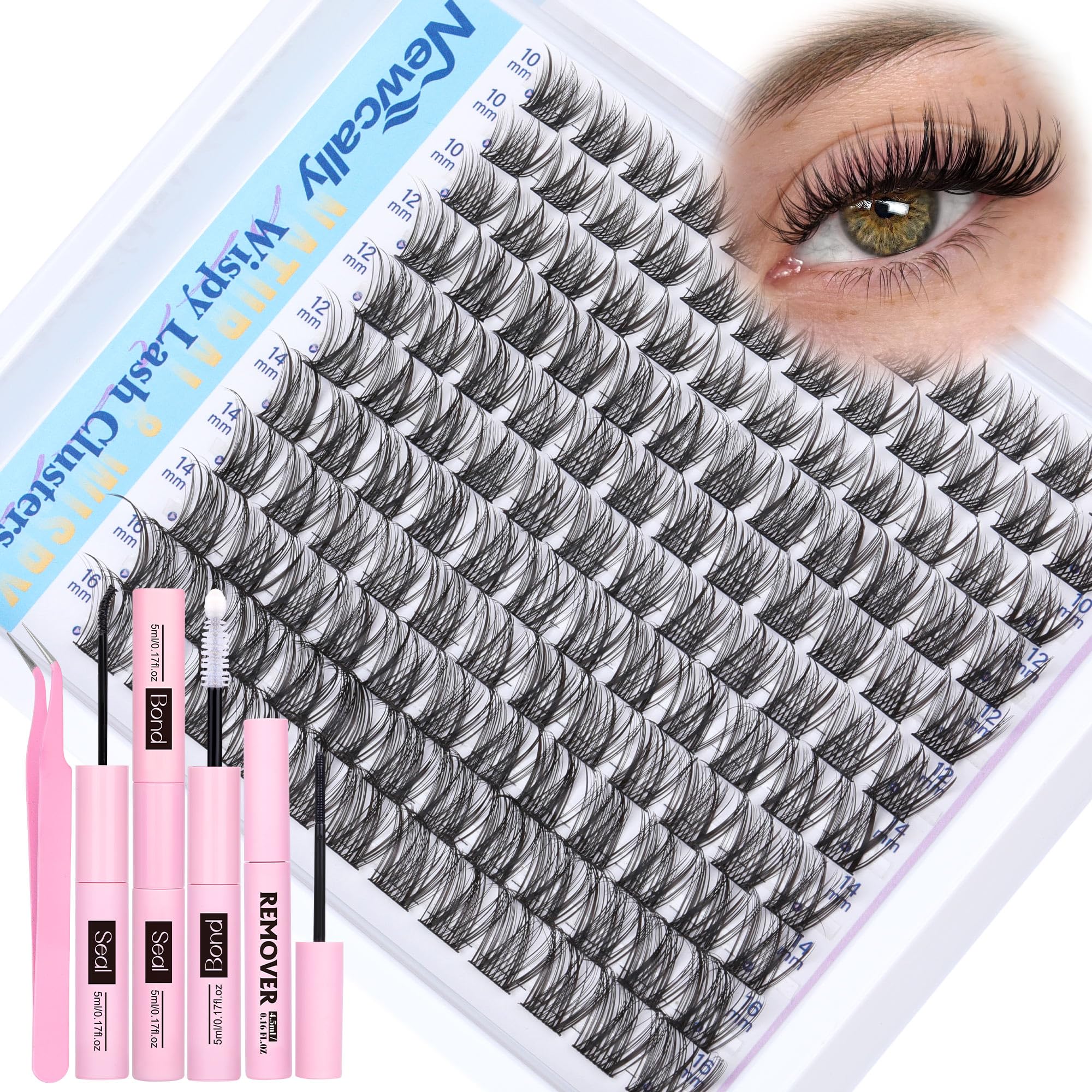 Newcally Wispy Lash Clusters Kit packaging for at-home lash extensions