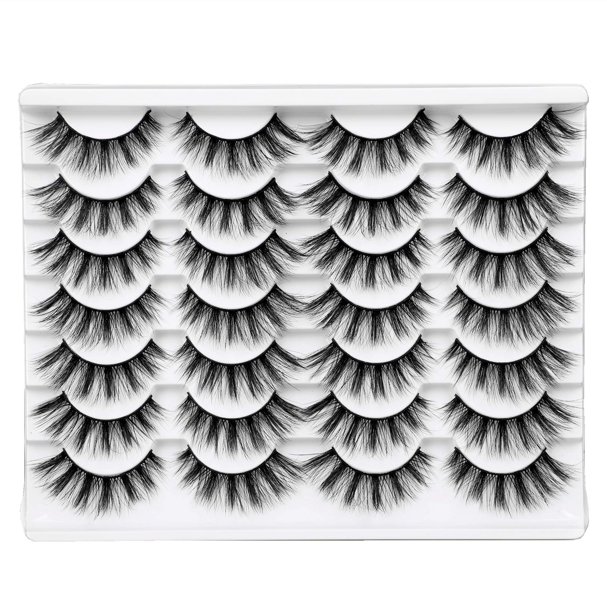 Newcally wispy natural cat eye lashes close-up for subtle daily glam