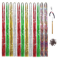 Newfacefure Christmas Tinsel Kit packaging with festive color strands