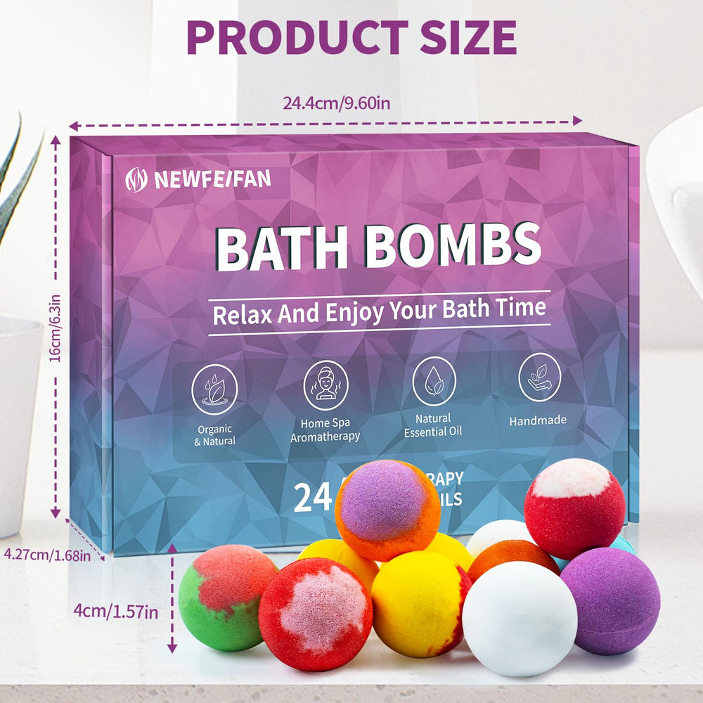 NEWFEIFAN bath bombs creating a sensory-rich bathing experience.