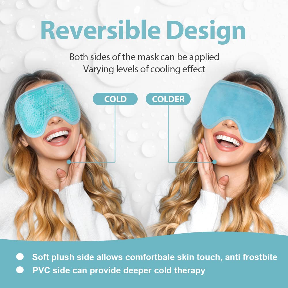 NEWGO cooling eye mask plush backing for gentle direct-skin comfort