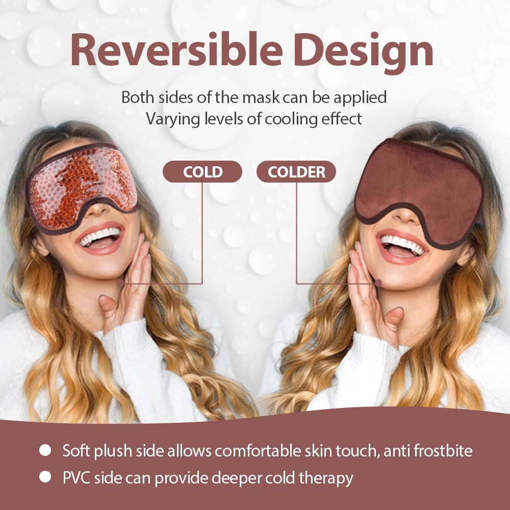 NEWGO cooling eye mask contours to the face for comfortable relaxation.