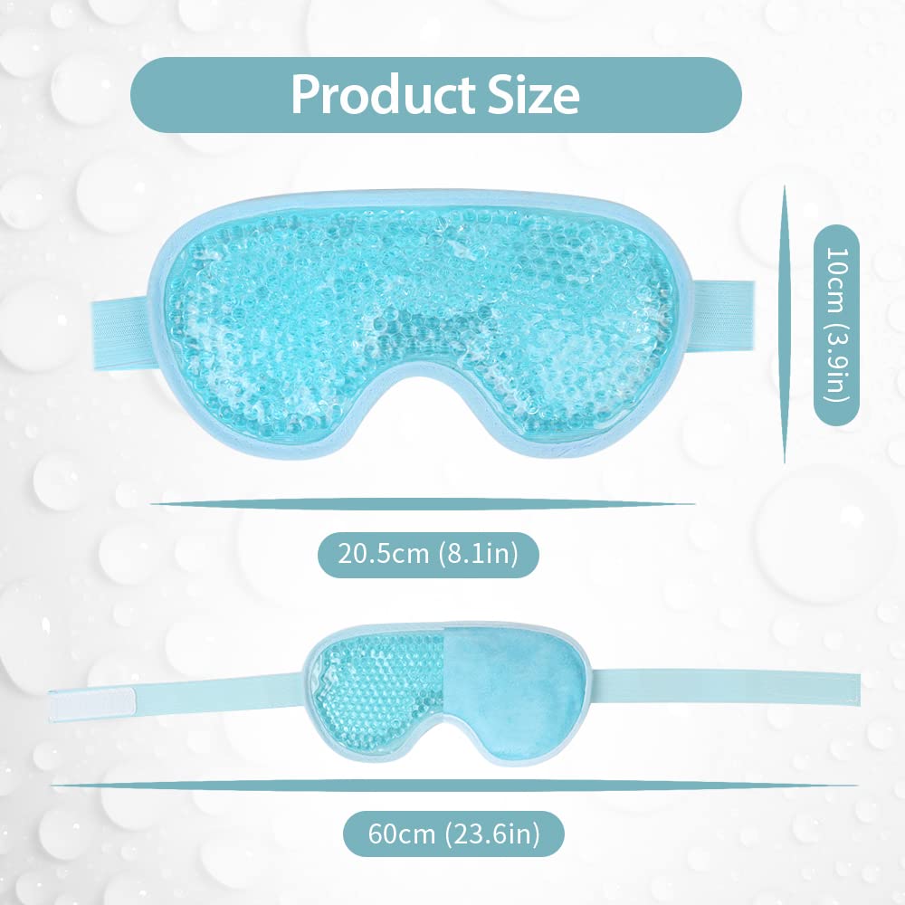 NEWGO cooling eye mask gel packs in use for contouring eye-area relief