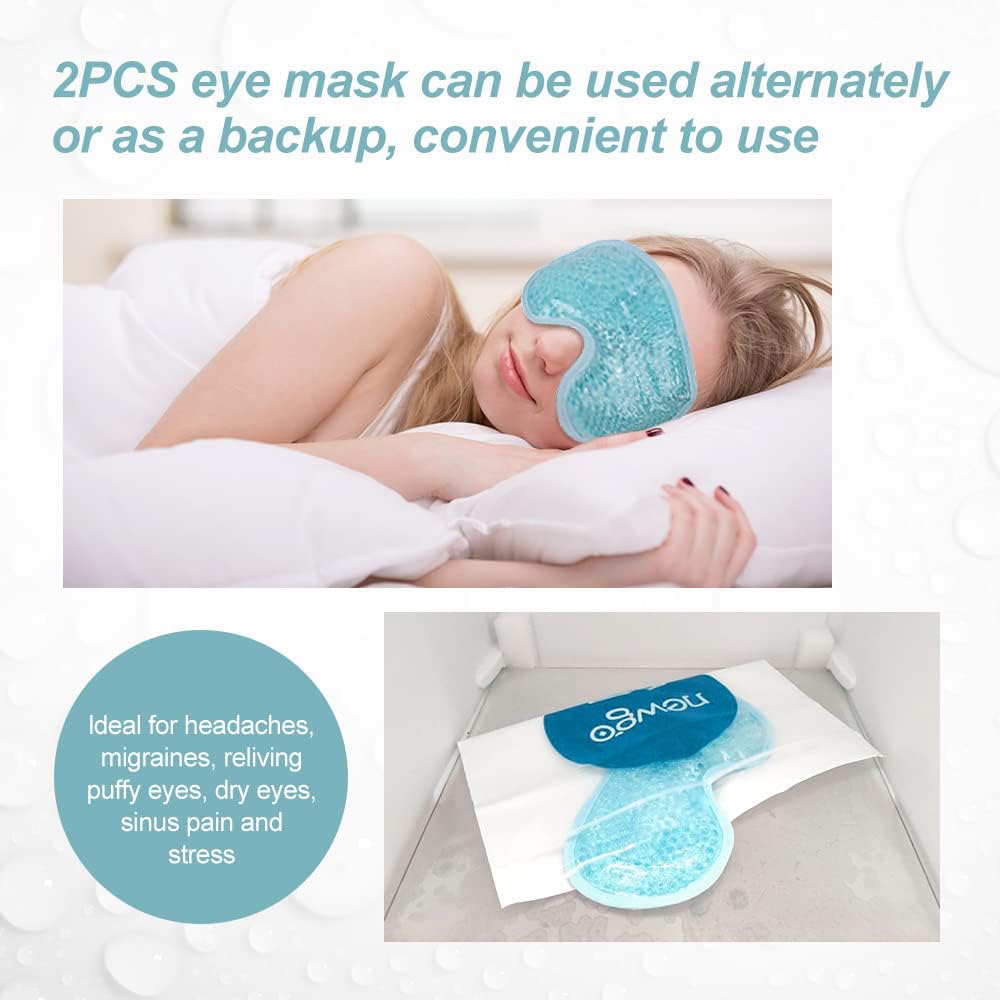 NEWGO cooling eye mask reversible dual-sided design for customizable cooling