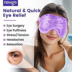 NEWGO Cooling Gel Eye Mask back view showing dual temperature sides