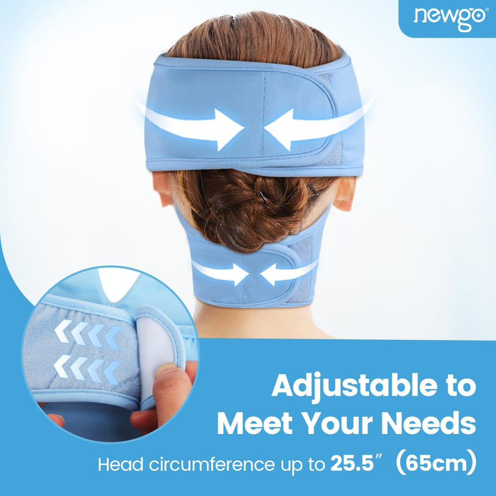 NEWGO Ice Pack Face Mask ultra-soft fabric feels gentle on skin.