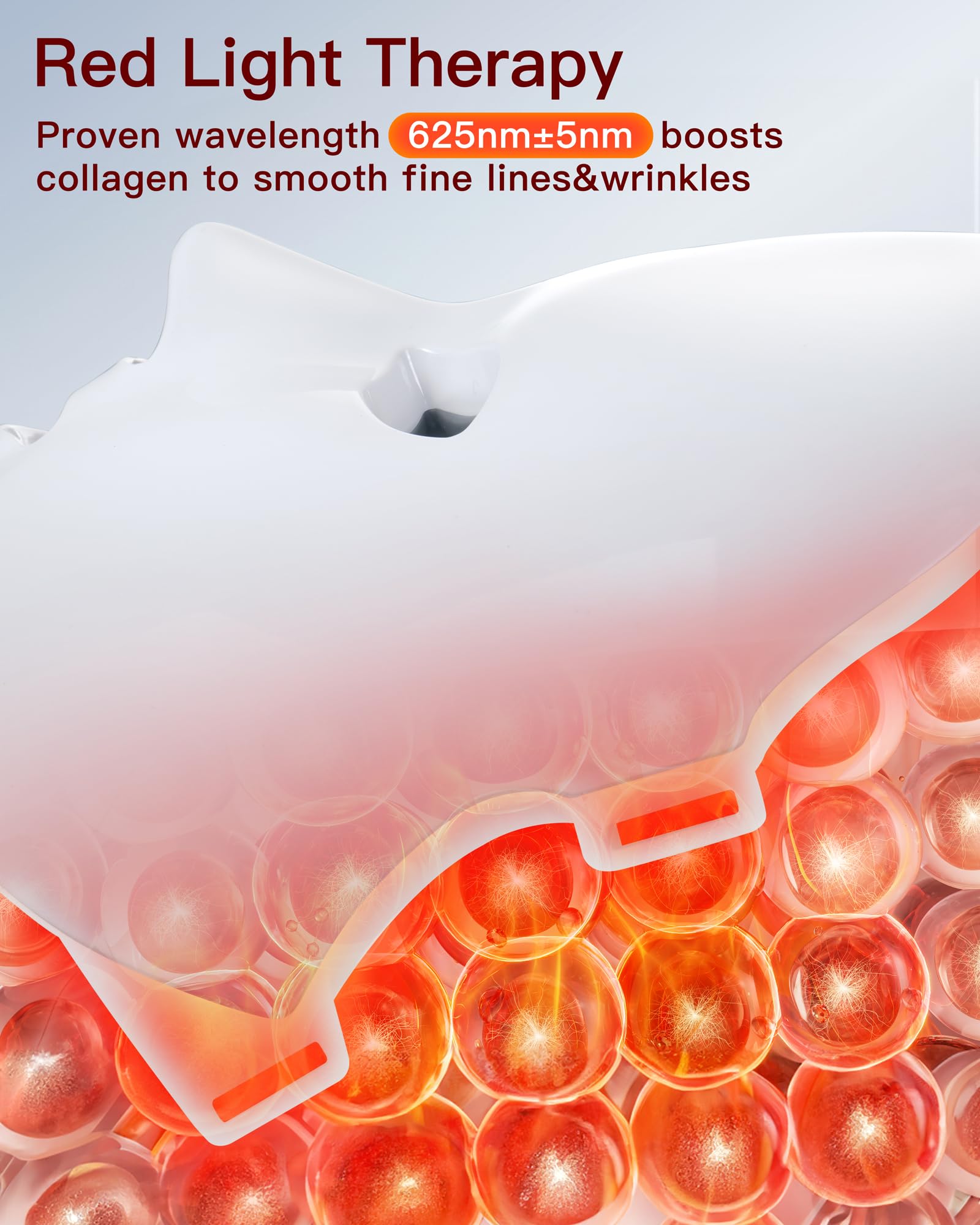 NEWKEY LED Face Mask model wearing demonstrates ergonomic design for daily use