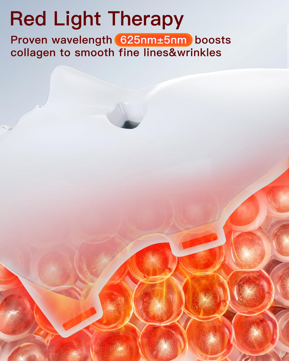 NEWKEY LED Face Mask model wearing demonstrates ergonomic design for daily use