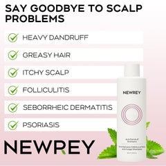NEWREY anti-fungal shampoo foam lather for gentle cleansing and itch relief
