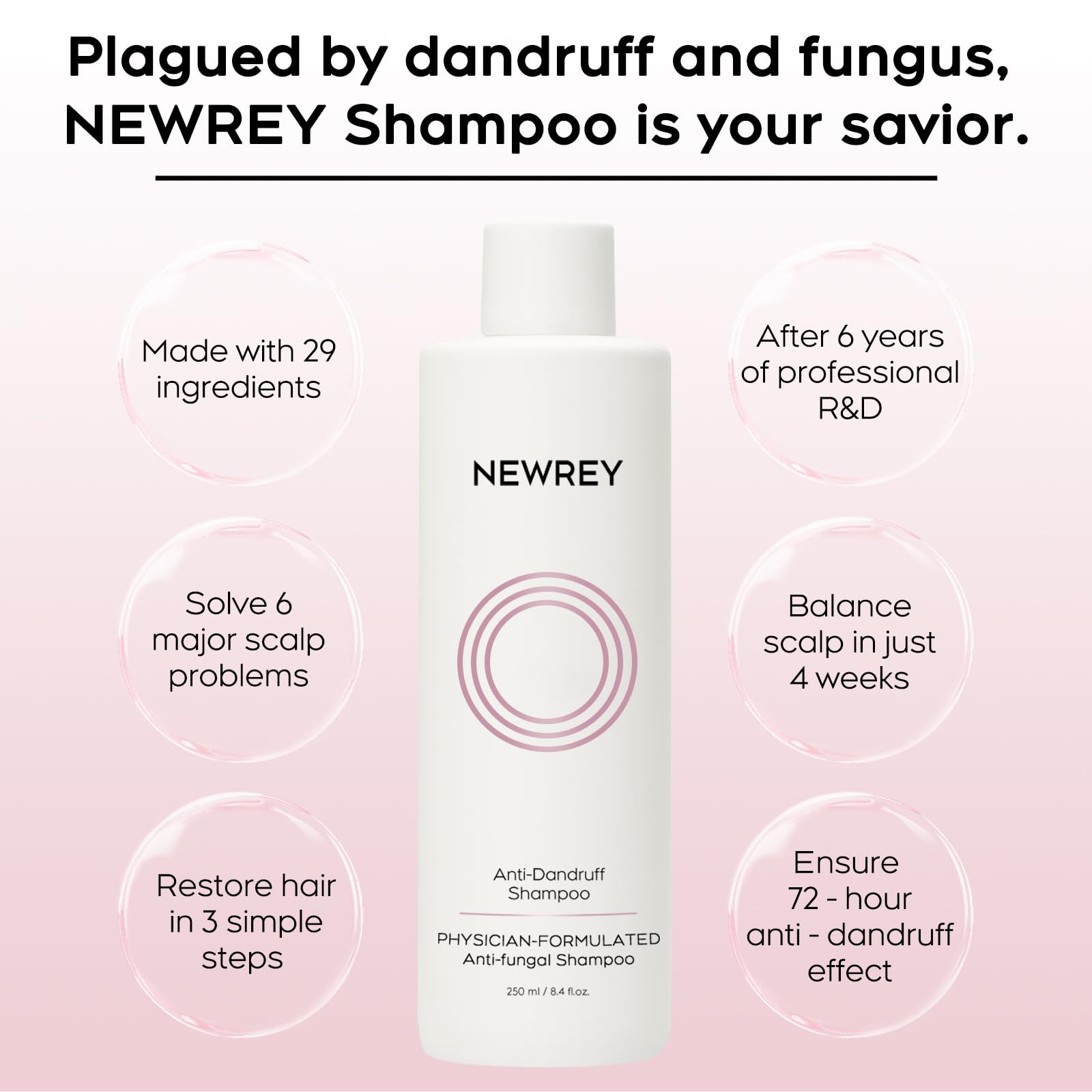 NEWREY daily-use shampoo supports permed or dyed hair care