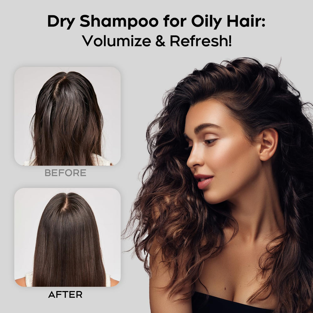 NEWREY Dry Shampoo Spray rice-starch-particles provide gentle cleansing for sensitive scalps.