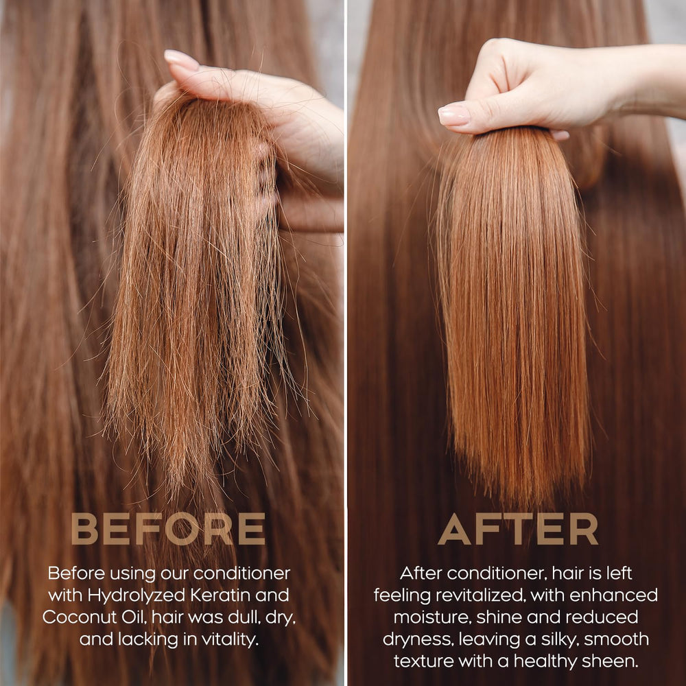 NEWREY Hydrating Conditioner hair-strands-closeup shows frizz control and shine potential
