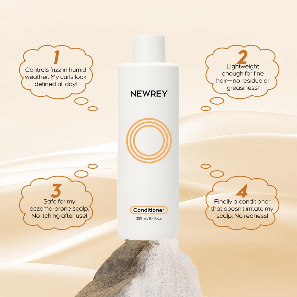 NEWREY Hydrating Conditioner packaging-closeup shows balanced formula suitable for sensitive scalps
