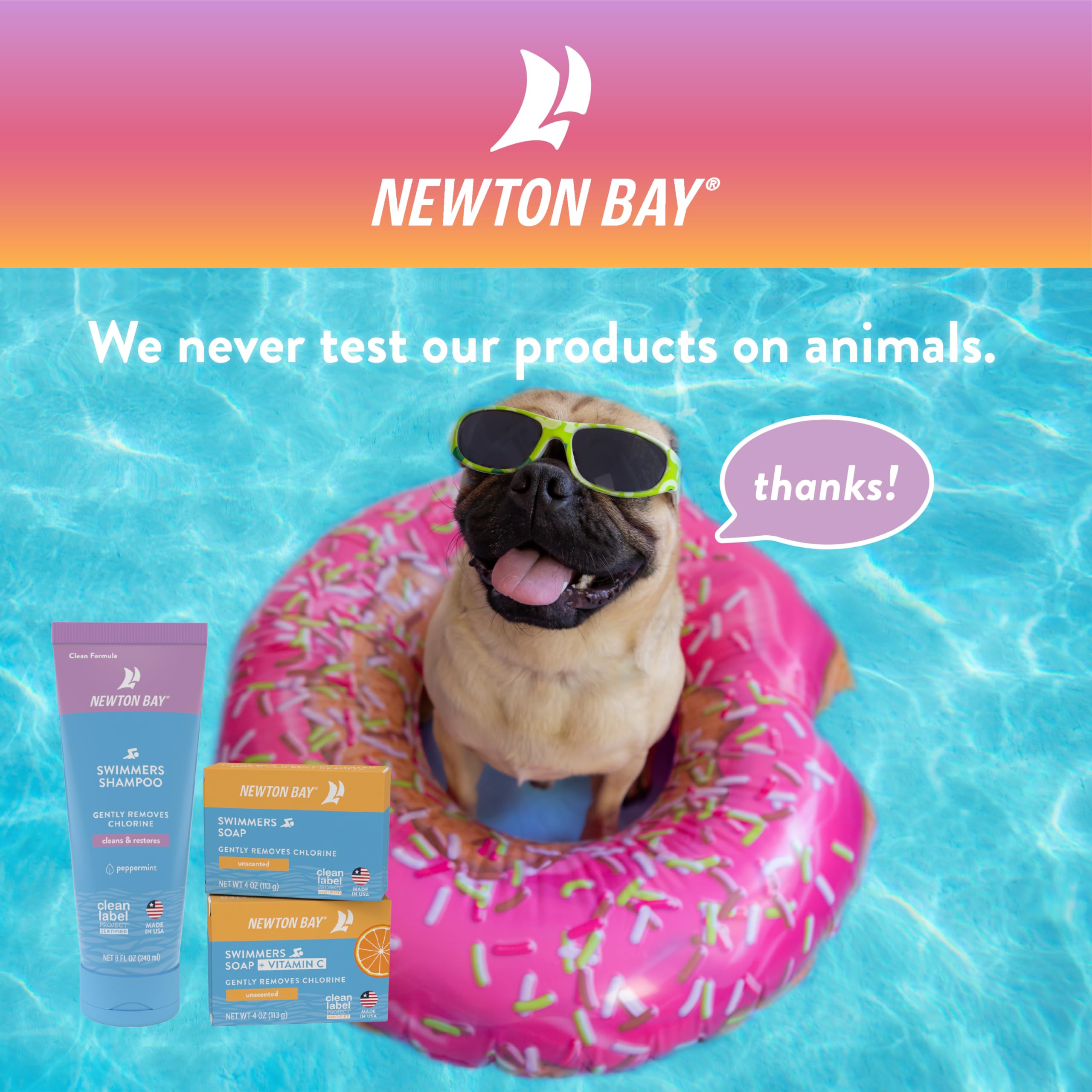 Newton Bay Swimmers Soap made in the USA emphasizes quality.