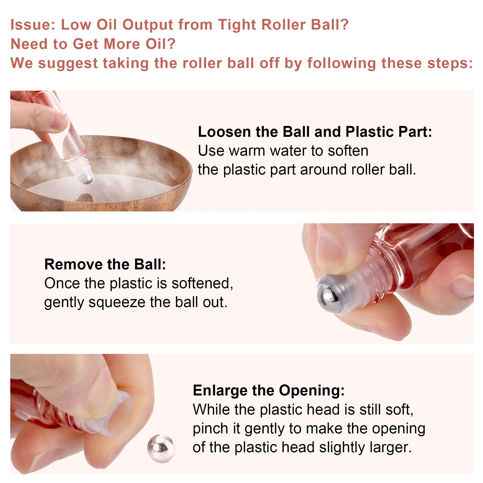 Newzoll smooth roller ball provides precise, mess-free skin-care application.