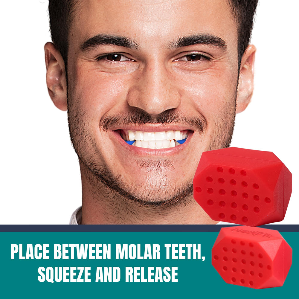 NexFit jaw exerciser level 3 50lbs tablets for progressive facial toning